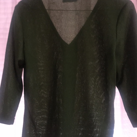 Restricted area green button up sweater - Picture 3 of 4